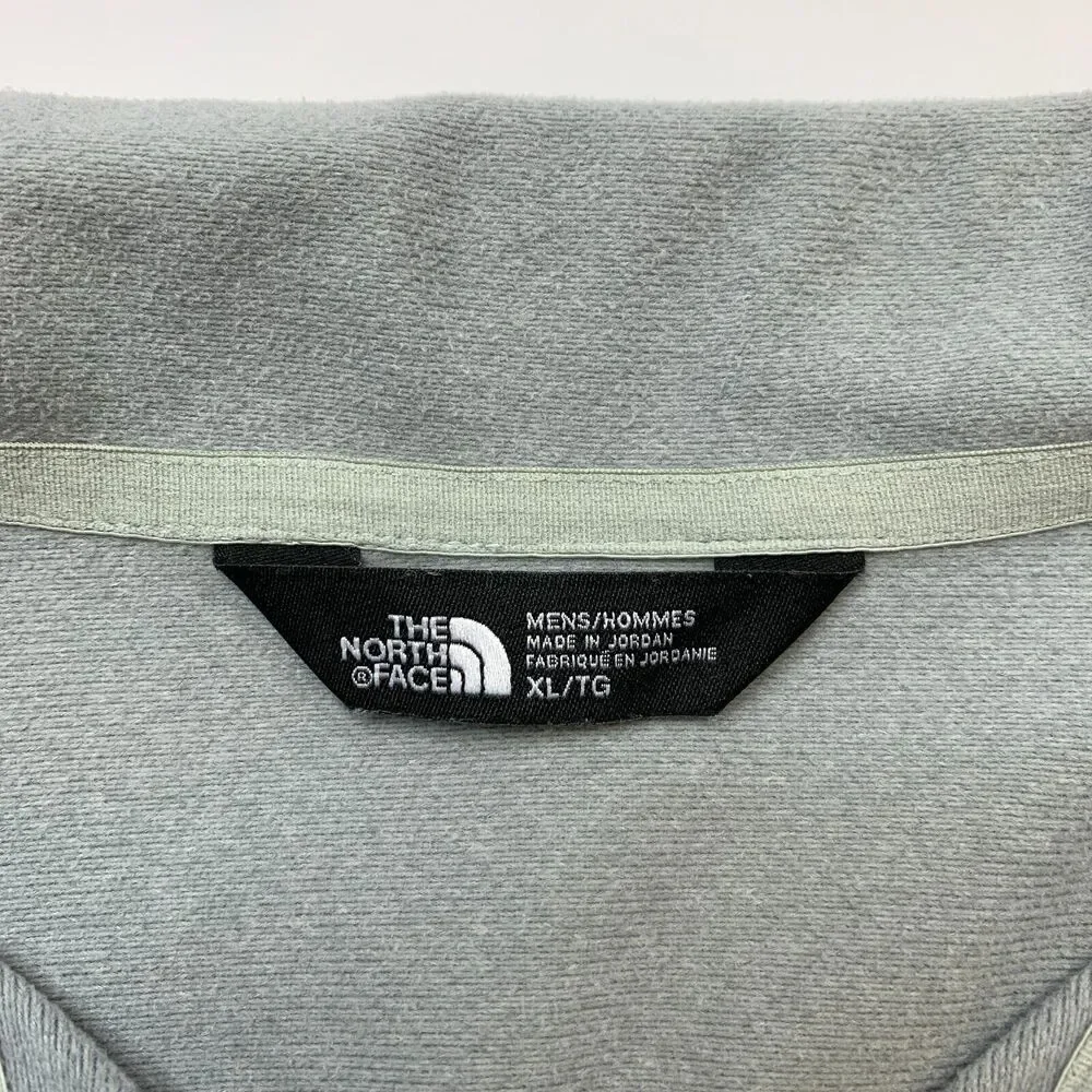 The North Face Fleece Mens XL Extra Large Ash Gray 1/4 Zip Tech Lightweight Top